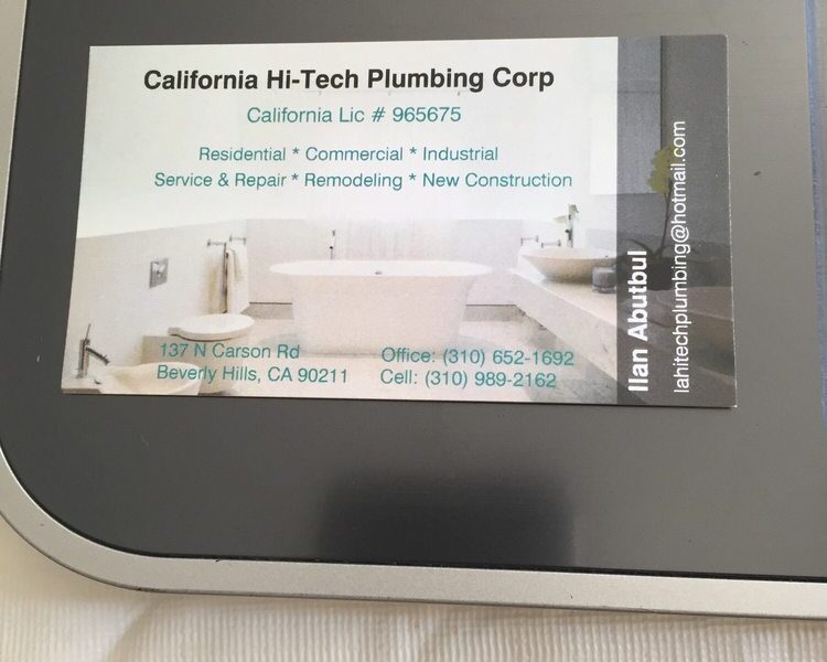 California Hi-Tech Plumbing, Corp